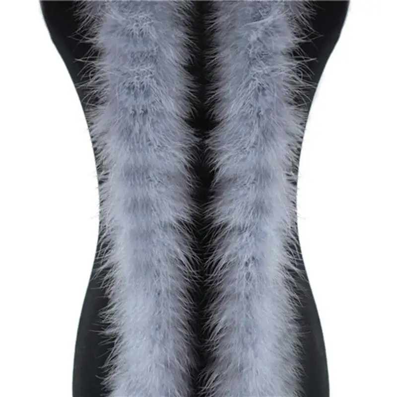 

652F 2 Yards Marabou Feathers for DIY Craft Sewing Trim Woman Girl Dress Turkey Feathers Trim for DIY Multicolor