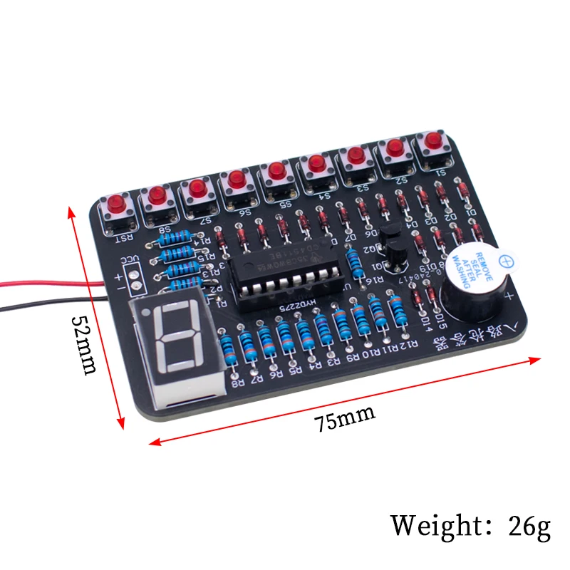 Small blackboard eight-way responder, fully plug-in without failure, electronic production kit SYB52