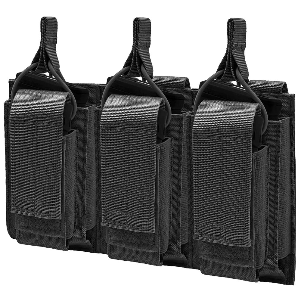 Molle Mag Pouch Open-Top Double/Triple Magazine Pouch for Magazines M4 M16 AR-15 5.56 2-Layer Cartridge Holder Pouch