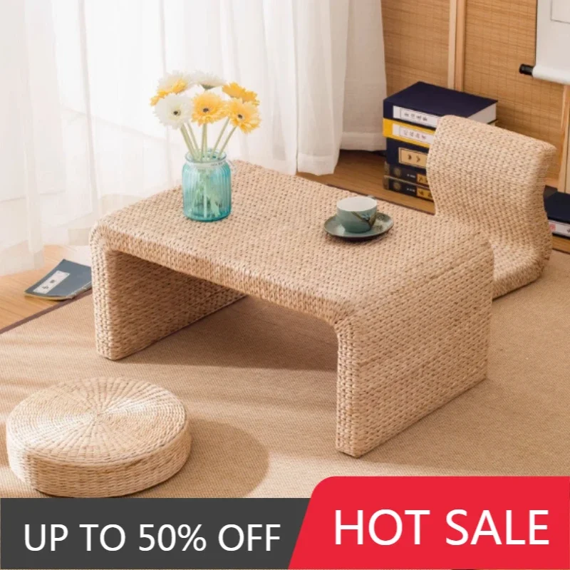 

Handmade Straw Rattan Japanese Floor Legless Chair Tatami Zaisu Backrest Chair Mobili Per Il Soggiorno Living Room Chairs