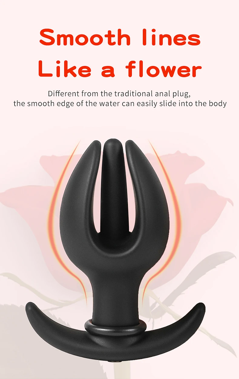 Flower Bud Inflatable Anal Plug Separate Dildo Pump Go Out Wear Expandable Big Butt Plug Bdsm G-spot Massage Ass Dilator Sex Toy