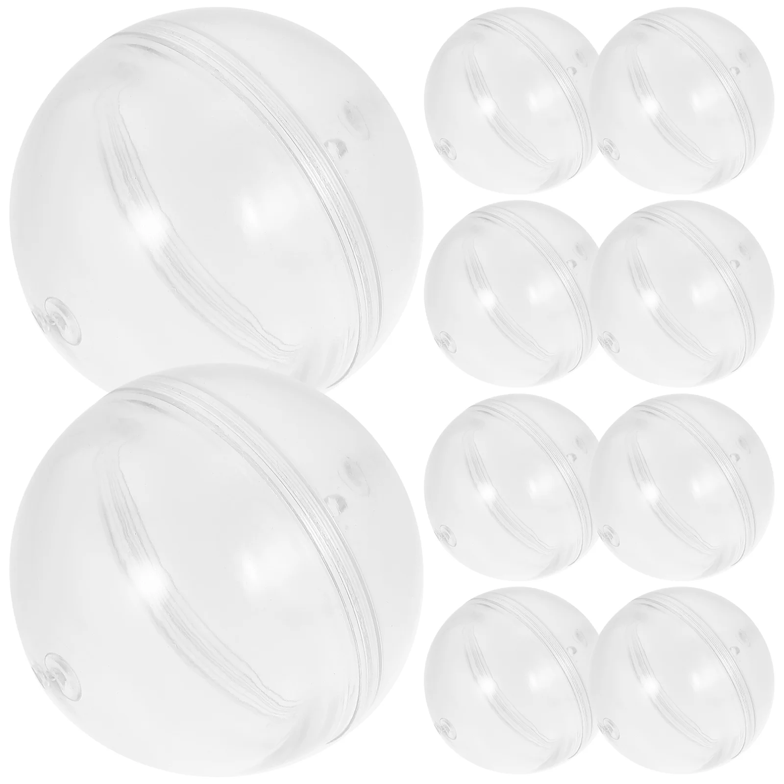 10 Pcs Shell Plastic Ball Decor Fillable Easter Eggs Gumballs Basket