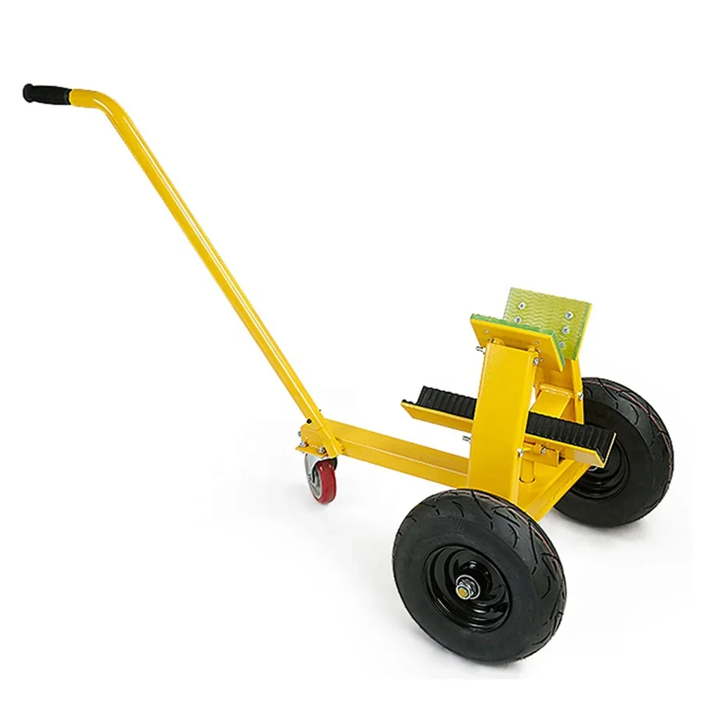 heavy duty hand handling self locking trolley dolly for granite stone slab glass