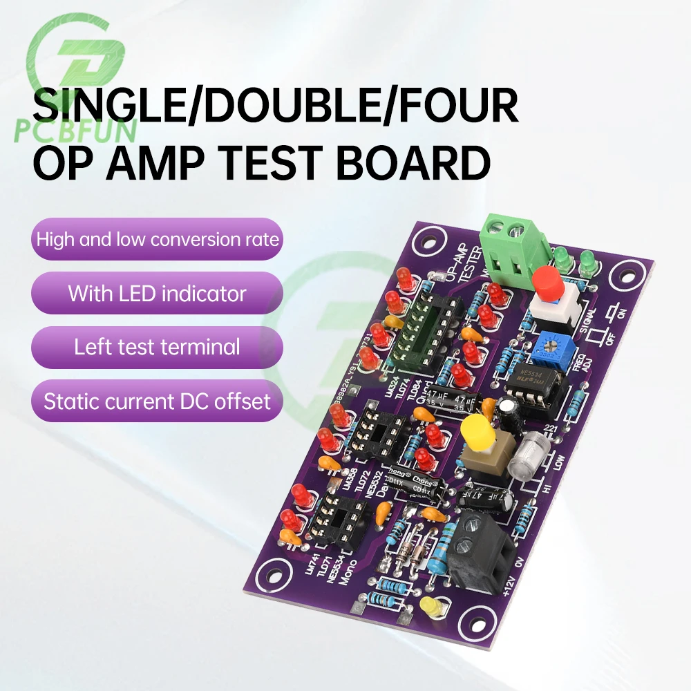 

T2 Operational Amplifier OP AMP Tester For Single Mono Dual Quad OP AMP Chip High Speed Low Speed Differentiation