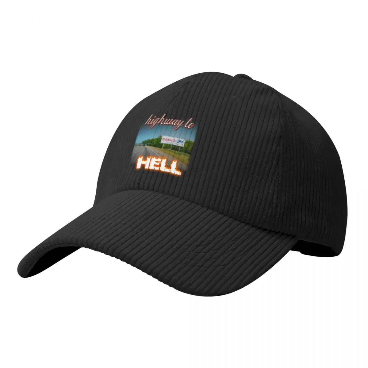 

Welcome To Ohio Highway To Hell Baseball Cap black Snapback Cap Luxury Cap Golf Men's Luxury Women's
