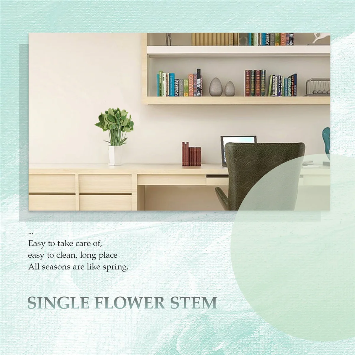 50pcs Artificial Rose Flower Stems For Diy Handmade Bouquet Flower Leaf Vein Wedding Home Decoration