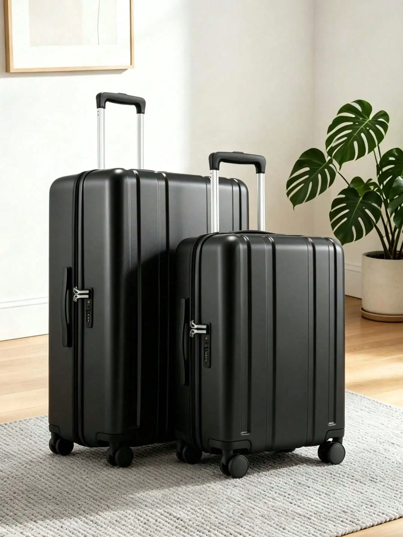 1/2/3‑Piece Hardside Luggage Set, 100% Polycarbonate Hard Shell Suitcase with TSA‑Approved Locks & 360° Spinner Wheels, Includes 20