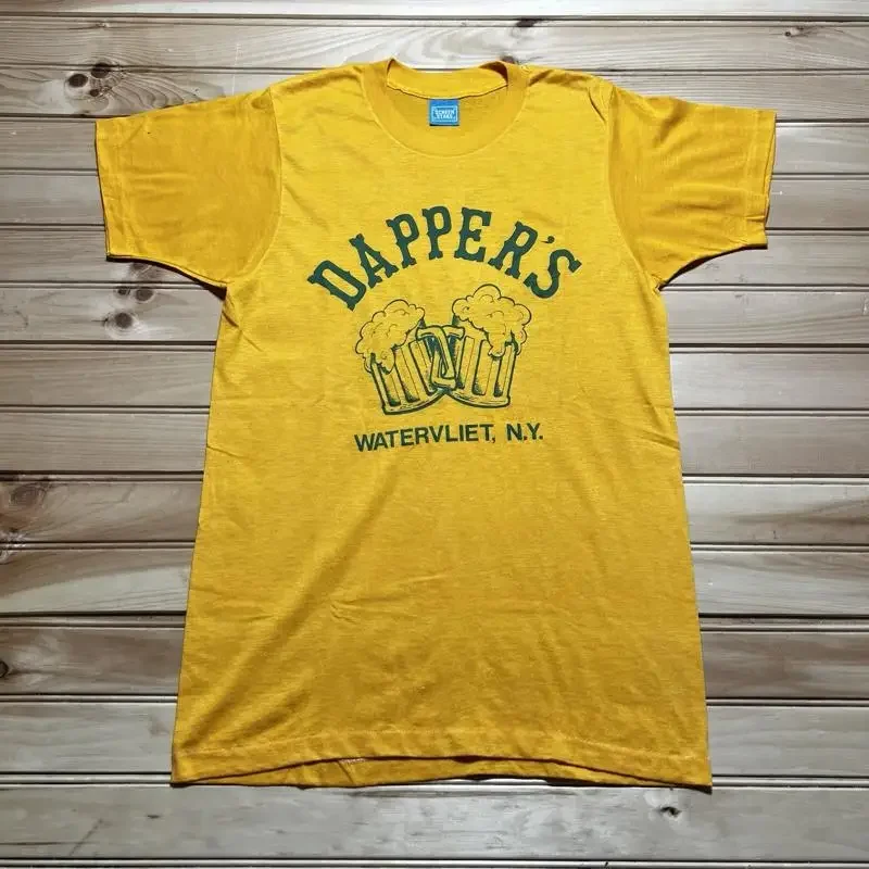 Vintage 80S Dapper Äôs Bar Beer Mug Watervliet Ny T Shirt Size Large