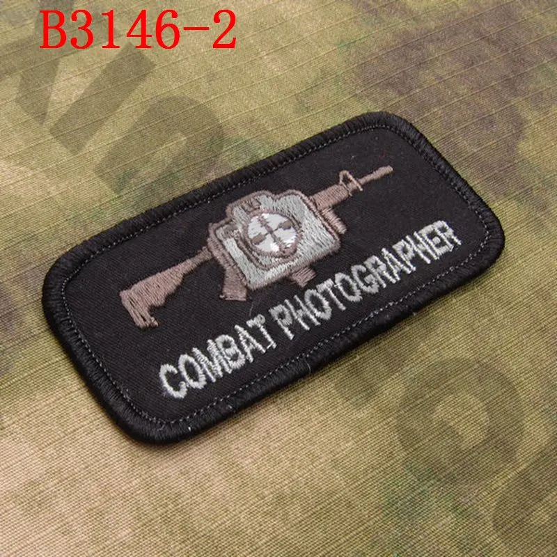 Embroidery Patch SealTeam Combat Photographer Military Tactical Morale