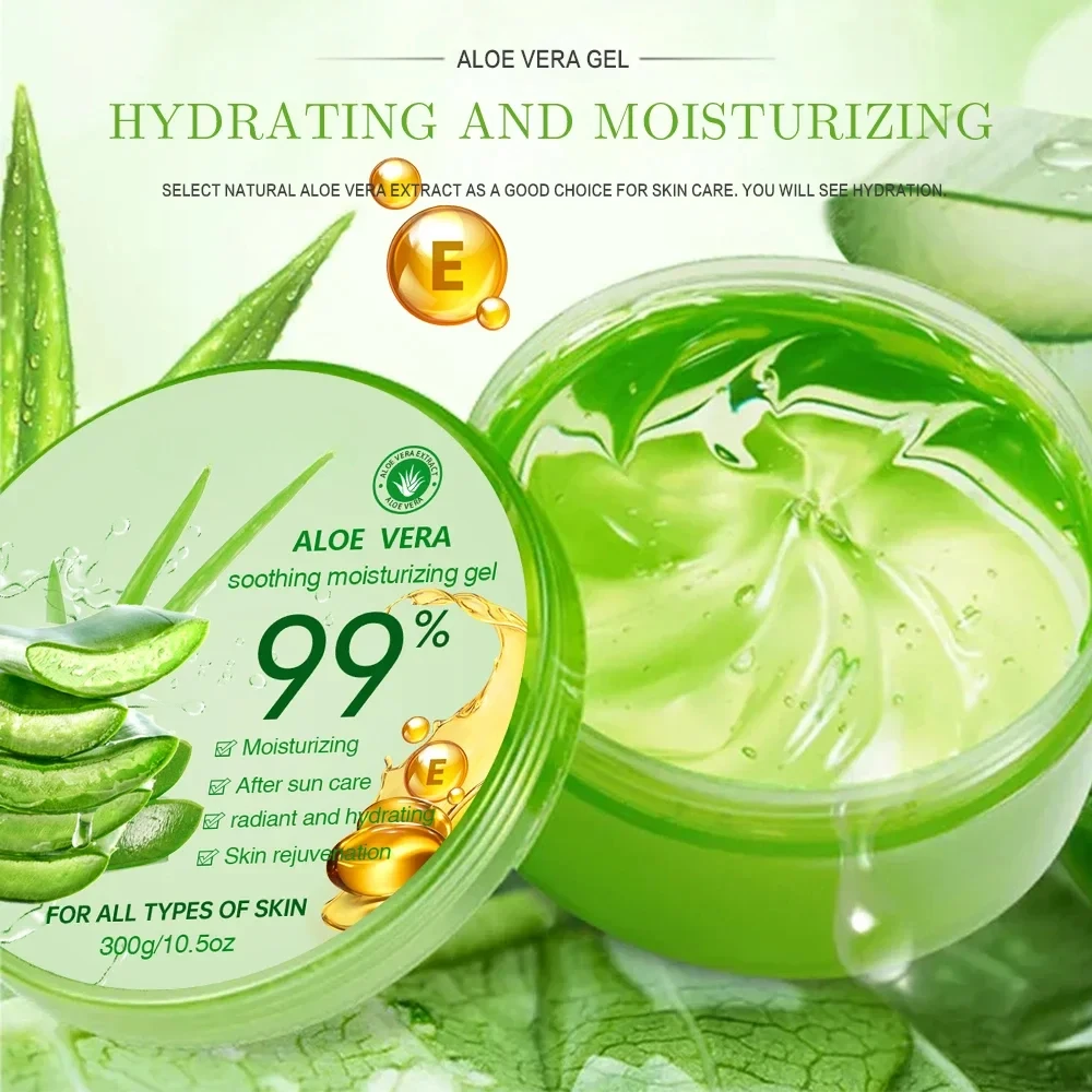 300g Moisturizing Aloe Vera Gel Cream Acne Treatment Face Cream Sun After Repair Sleeping Mask Face Care Skin Care