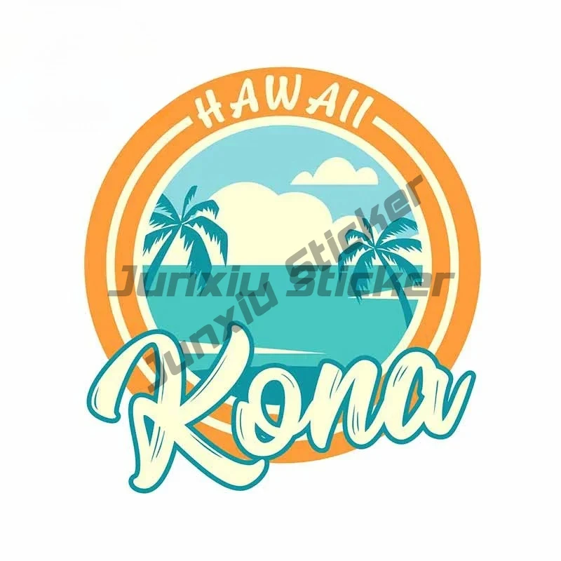 

For Kona Hawaii Car Stickers Personality Refrigerator Windshield Decal Cartoon Motorcycle Decoration