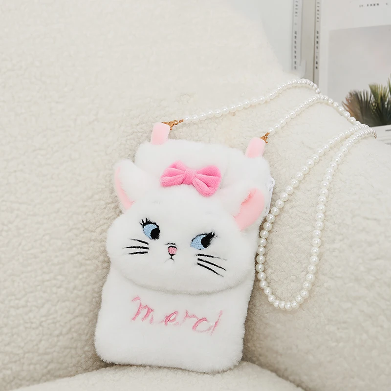 MINISO Disney Classic Cat Series Marie Crossbody Torba na telefon komórkowy Modna pluszowa lalka Kawaii Peryferyjny prezent urodzinowy