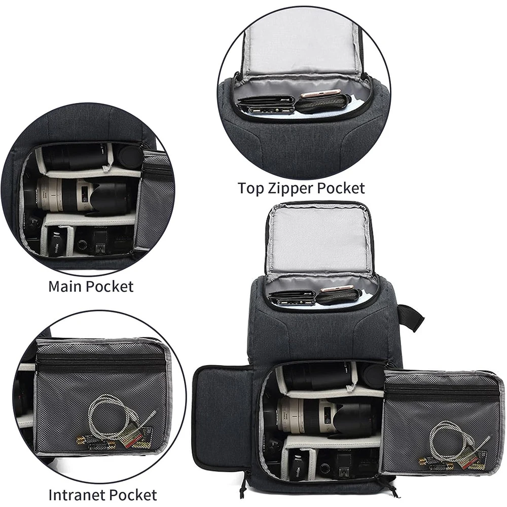 

Waterproof Camera Bag Photo Cameras Backpack For Xiaomi Laptop DSLR Portable Travel Tripod Lens Pouch Video Bag