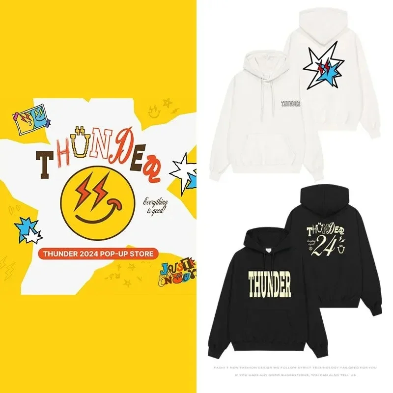 Kpop ATEEZ THUNDER 2024POP-UP Hoodie Men/Women Sweatshirts Streetwears Men Women Crewneck Pullovers Clothes Top