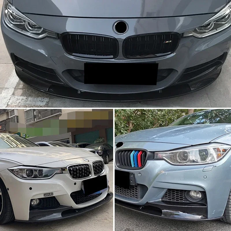 Front Bumper Lip M Performance Gloss Black Diffuser Spiltter For BMW 3 Series F30 F31 M Tech 2011-2019 Accessories Carbon Fiber