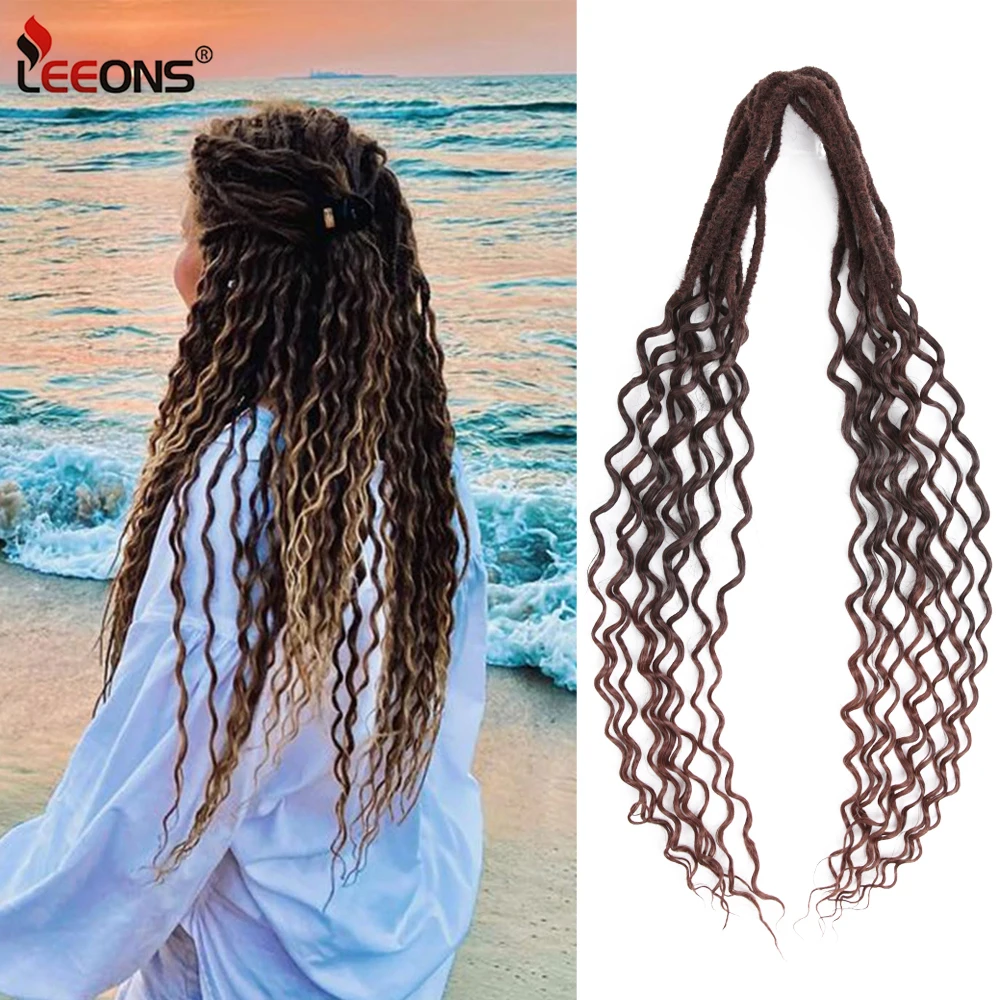 24Inch Double Ended Synthetic Dreadlocks Dark Brown/Blonde/Red Double Ended Boho Dreadlock Extensions Reggae Hip-Hop Hair Braids