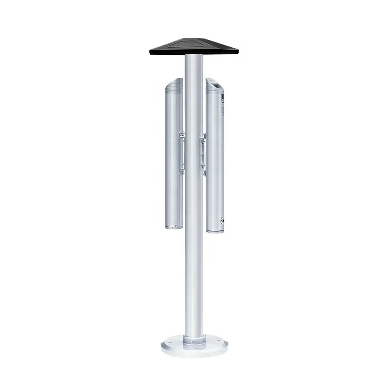 HW6005 High quality antioxidative aluminium theft-proof floor standing outdoor ashtray H138cm