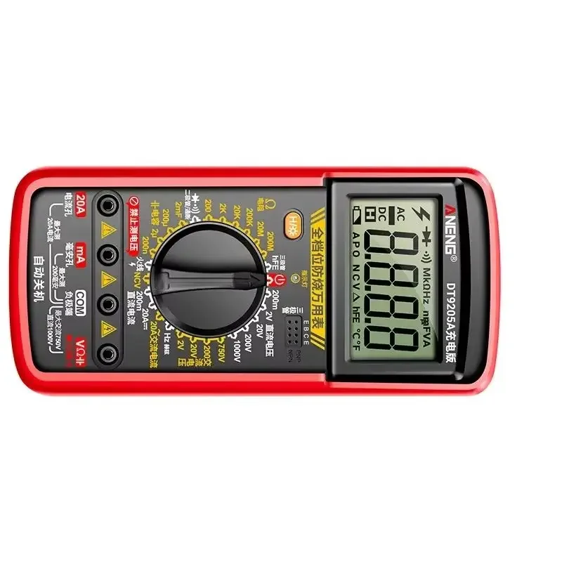 

ANENG DT9205A Digital Multimeter High Precision Intelligent Anti-burn Universal Meter Multi-function Electrician Tester Tool