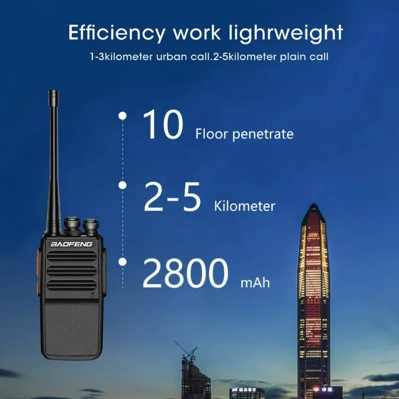 Baofeng BF-C5 Walkie Talkie UHF 400-470Mhz  5W 1500mAh USB Type-C Charger Portable Handheld CB Thin Two Way Radio Upgrade 888S