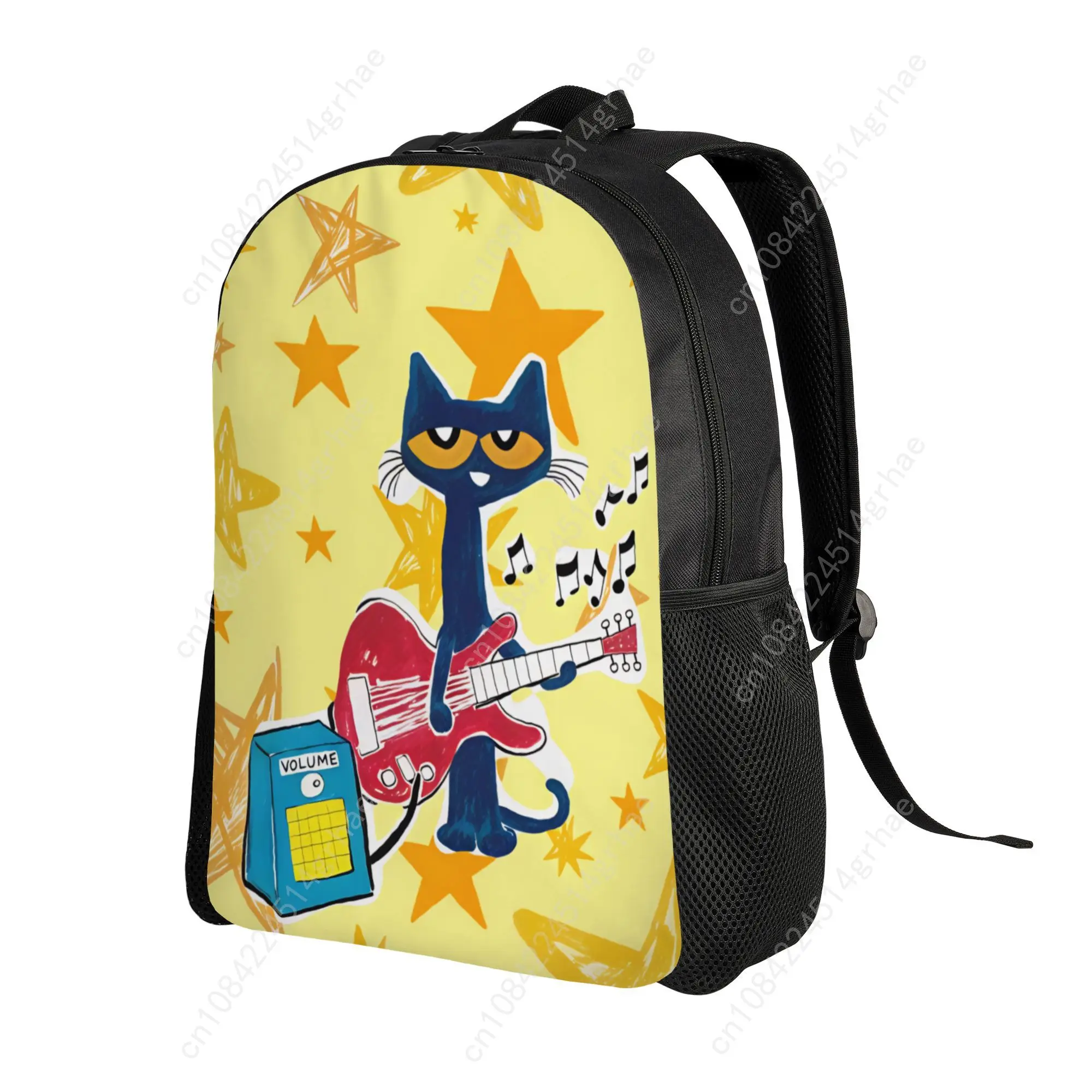 Pete  Cat   Backpack  Male Polyester Travel Backpacks Durable Style High School Bags Rucksack