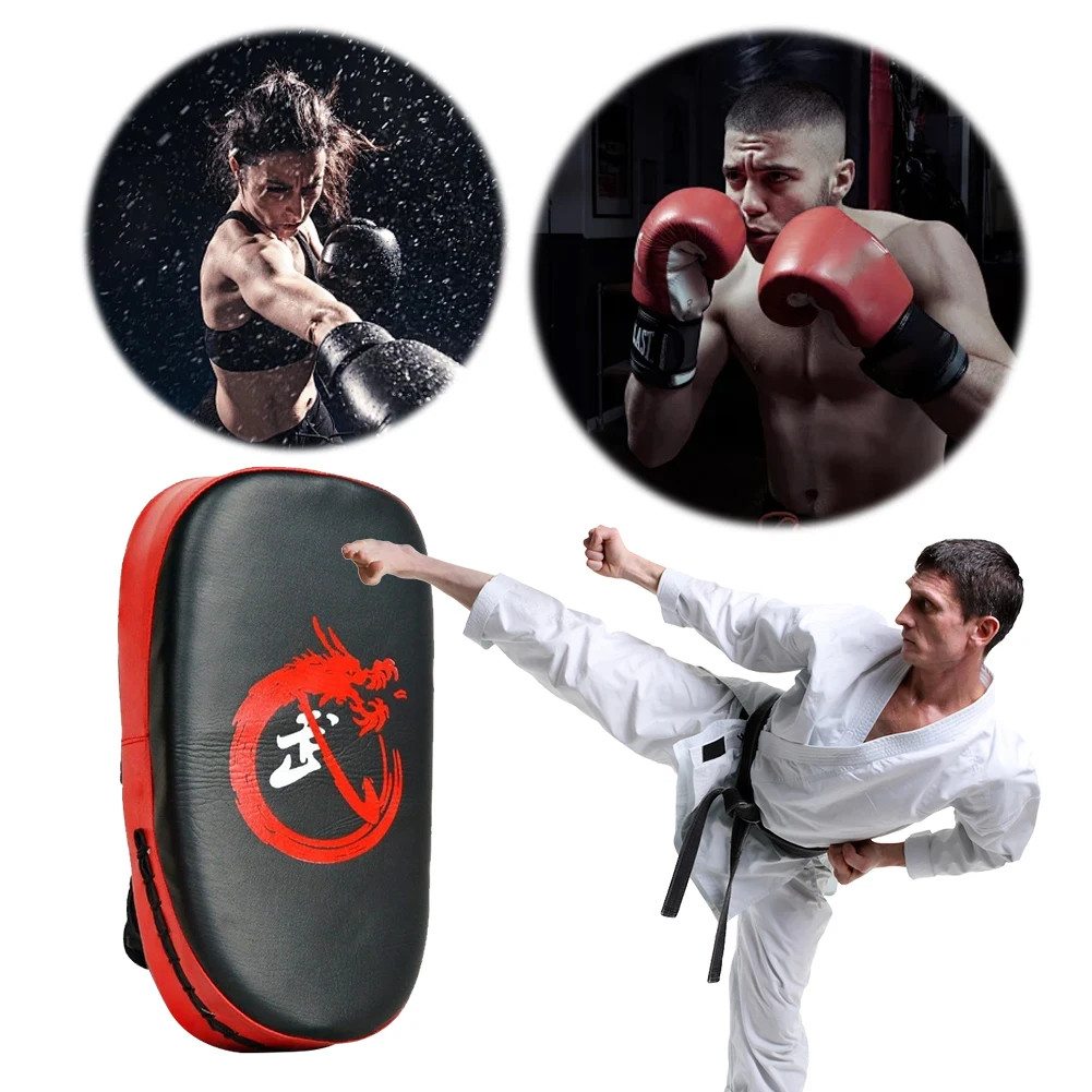 بولي Leather الجلود الملاكمة الهدف منحني اليد القدم ركل الوسادة حقيبة الملاكمة التايلاندية الوسادة لتدريب الملاكمة التايلاندية التايكوندو فنون الدفاع عن النفس #5