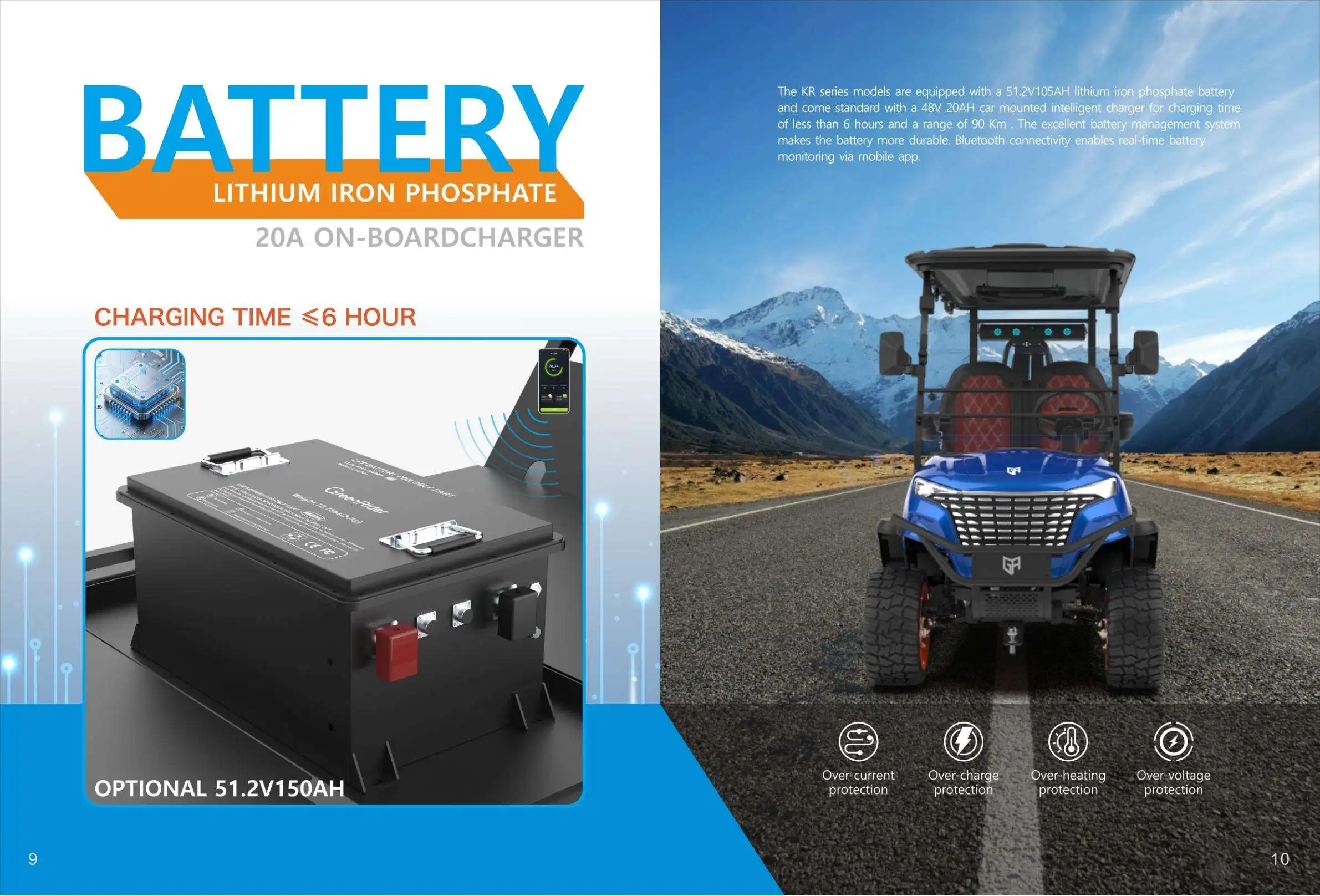 Long-lasting Battery Life Off Road Golf Cart 4 Seats All-terrain Golf Cart Site Patrol Vehicle With Indicator Light