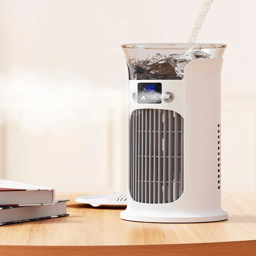 

Многофункциональный портативный охлаждающий вентилятор, воздушный охладитель, распылитель, USB-кондиционер, увлажнитель воздуха, очиститель, охлаждающий вентилятор