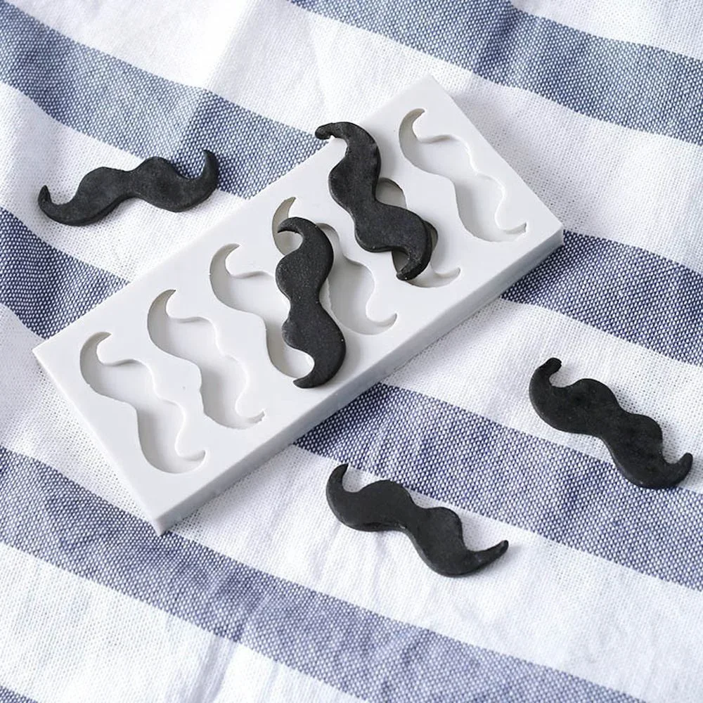 1pc DIY Silicone Mustache Mold Funny Shape Chocolate  Cake Decorating Tools Fondant Baking Dish Costume Party