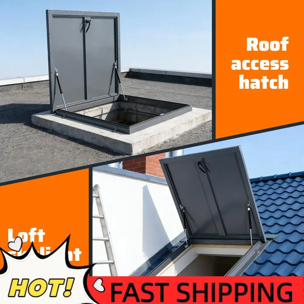 

Металлический ревизионный люк 35.83x35.83 дюйма, окно-люк для крыши с газовым амортизатором и ручкой, для склада, чердака, погреба, промышленности