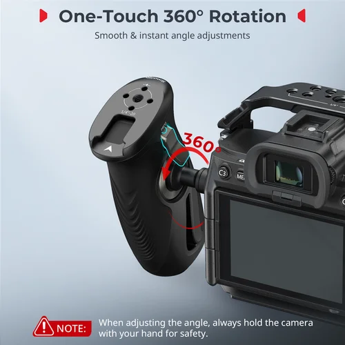 Imagen 2 del producto Manija lateral giratoria NATO SmallRig con abrazadera NATO, 360 °   Empuñadura de ajuste para placas de montaje del kit de jaula de cámara/monitor DLSR 5160