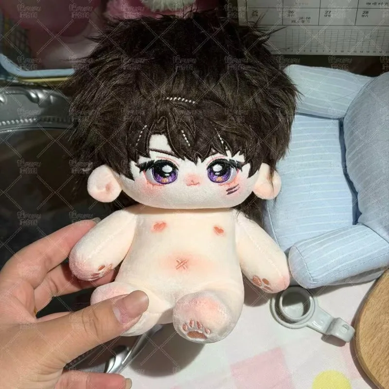 20cm Anime Game Love and Deepspace Caleb Kawaii Cosplay Soft Cotton Doll With Skeleton Cartoon Idol DIY Dress Up Toy Figure Gift