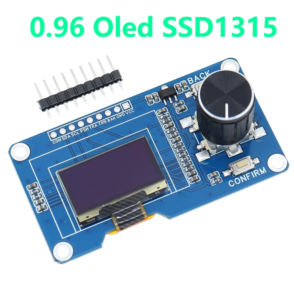 Produktbild von OLED-Kombimodul – 1,3″ Oder 0,96″ Display + EC11-Drehgeber + I²C – 128×160 – Mit Bestätigungs- & Rücktaste – Für Mikrocontroller