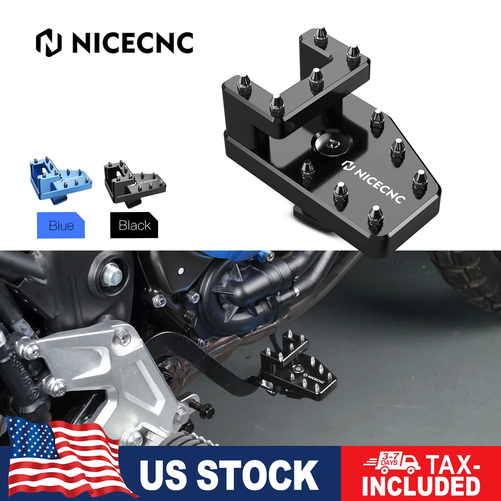 

For 2019-2024 Yamaha Tenere 700 Brake Lever Tip Dual Control Brake Lever Pedal Tip for Yamaha Tenere 700 Rally Edition 2020-2024