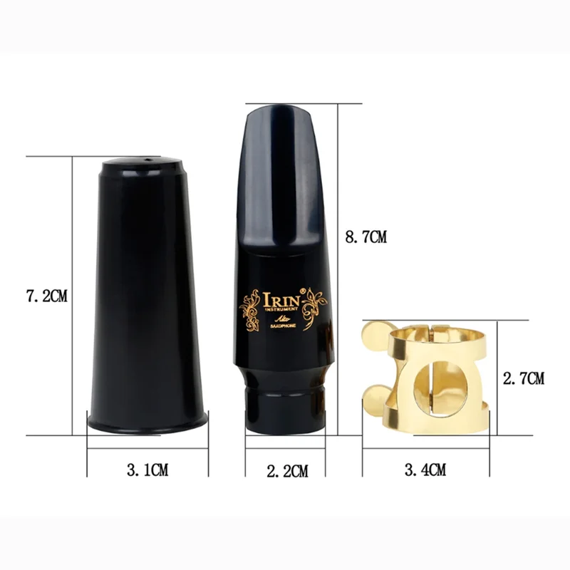 IRIN Saxophone Flute Set Wind Music Accessories Saxophone Set Bakelite Mouthpiece With Cap Clip