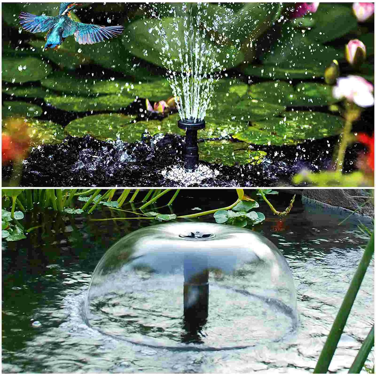 8 Fountain Water Pump Nozzle Mushroom Fountain Spray Set for Goldfish Pond Aquarium Pool Garden Tank