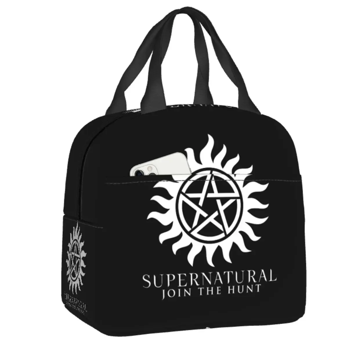 Supernatural Anti Possession Symbol Insulated Lunch Bags for School Office Waterproof Cooler Thermal Lunch Box Women Children