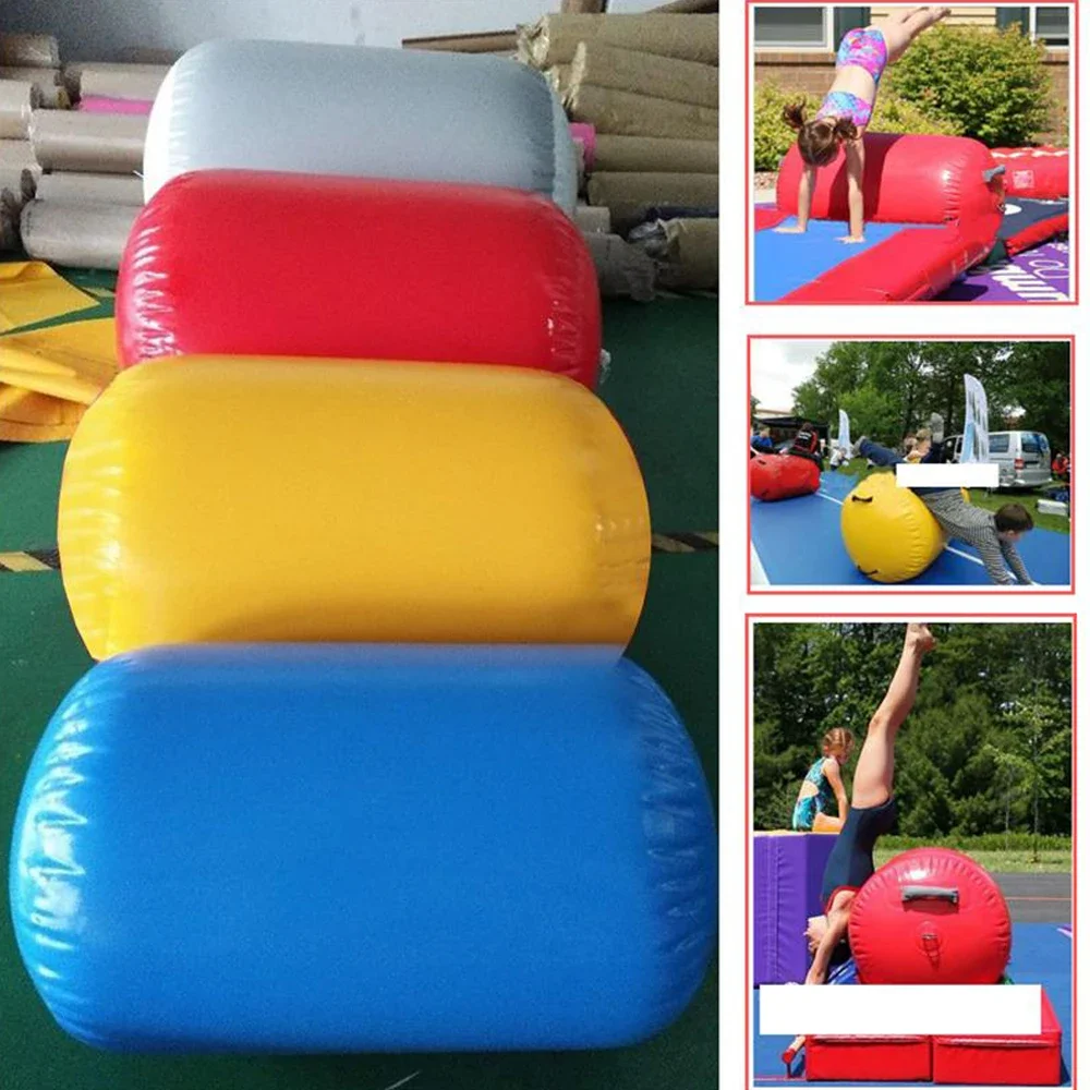 (Support DIY Size) Air Track Cylinder Roller for Gym Kids Training Inflatable Gymnastics Exercise Backflip Yogamat Holiday Gifts