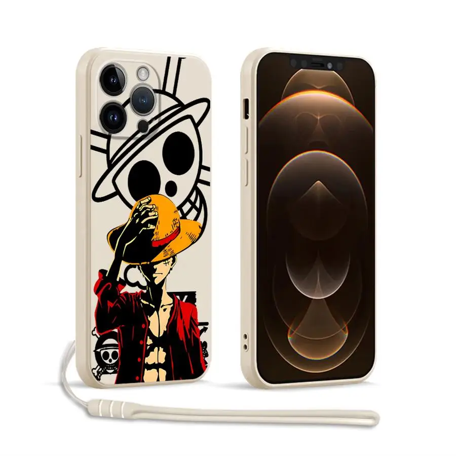 Hülle für Apple iPhone 17 Pro Max 11 12 Plus Air 15 16 XS XR 7 8 13 Mini Handyhülle Anime One Piece Luffy