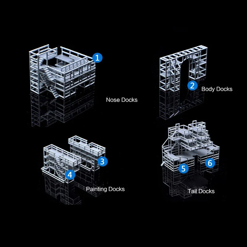 نموذج مرافق المطار 1:400 ، إطار صيانة أرضية ، سلم ، طائرة ركاب ، محاكاة المرحلة الميدانية