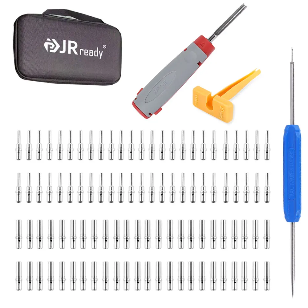 JRready Deutsch DTP Connector Terminal Wire Size 12-16AWG 50 Pairs Male 0460-204-12141/ Female 0462-203-12141 With Removal Tools