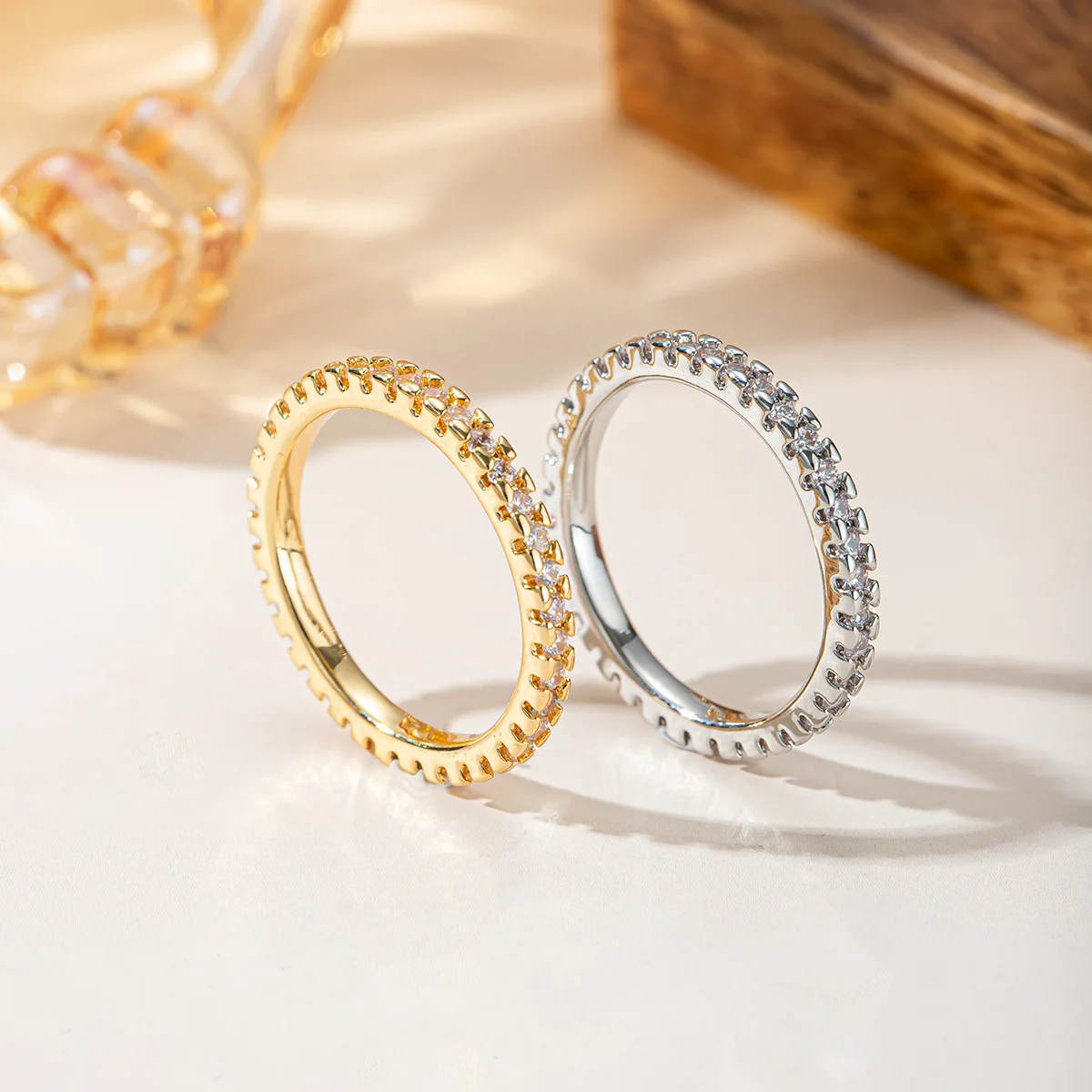 Bling Bling Promise Rings with Round CZ Delicate Low-key Wedding Ring for Women High Quality Silver Color Trendy Jewelry
