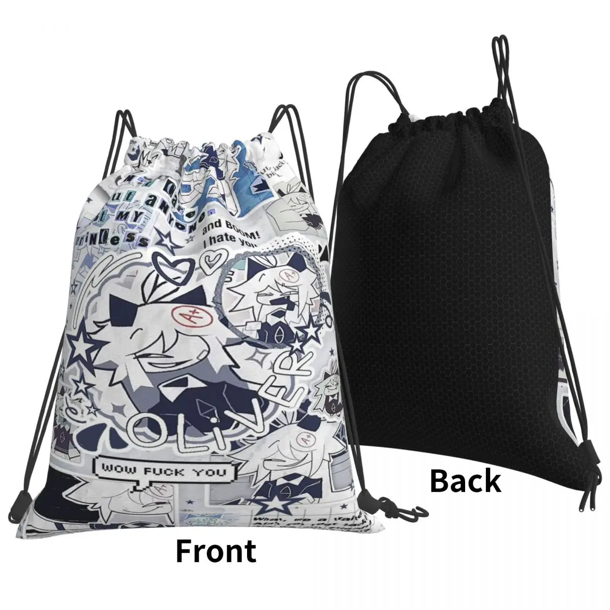 Fundamental Paper Education Oliver Backpacks Fashion Drawstring Bags Sports Bag Book Bags for Man Woman School