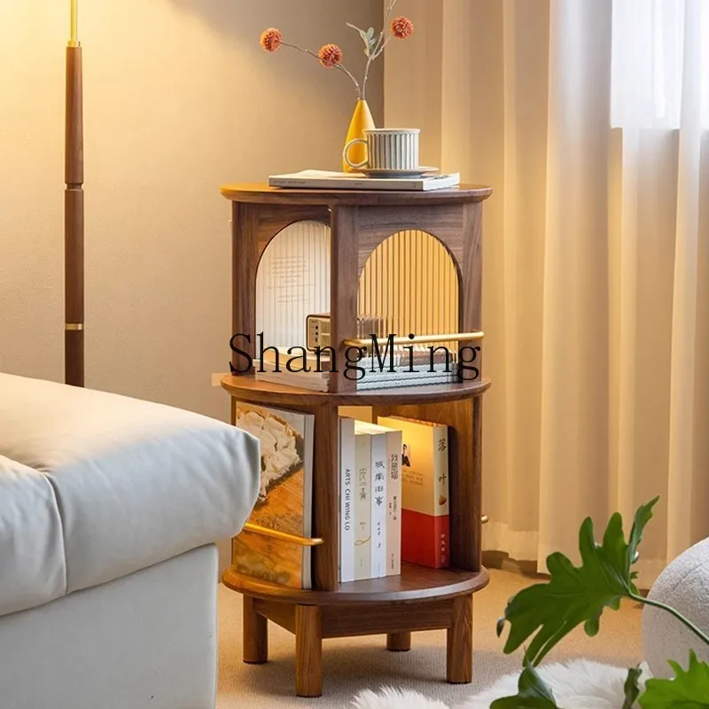 CL  rotating edge few medieval furniture living room sofa storage bedside solid wood bookshelf