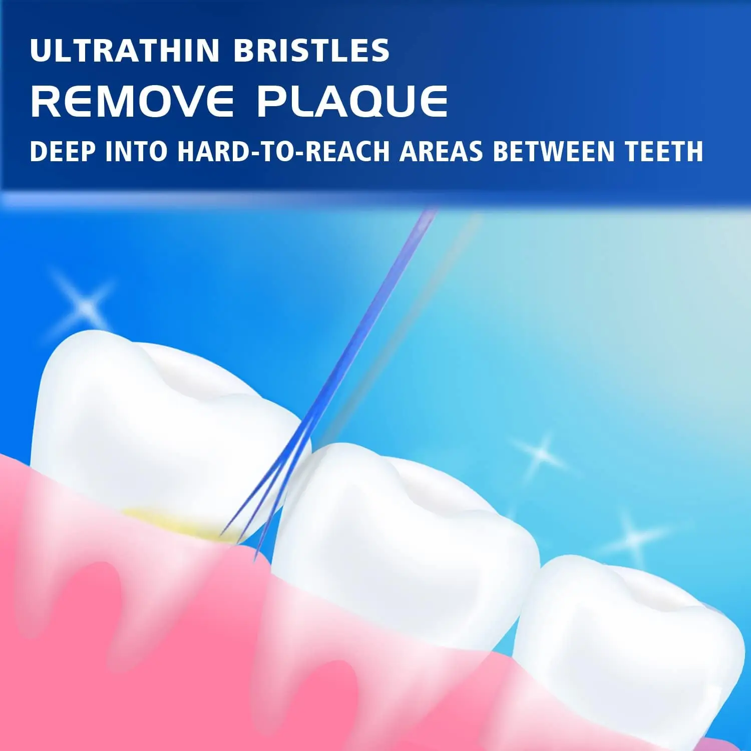 Ultrathin Soft Cerdas Toothbrush Head para Dentes Sensíveis, Limpeza profunda, Protect Gum, Substituição Brush Heads for Oral B