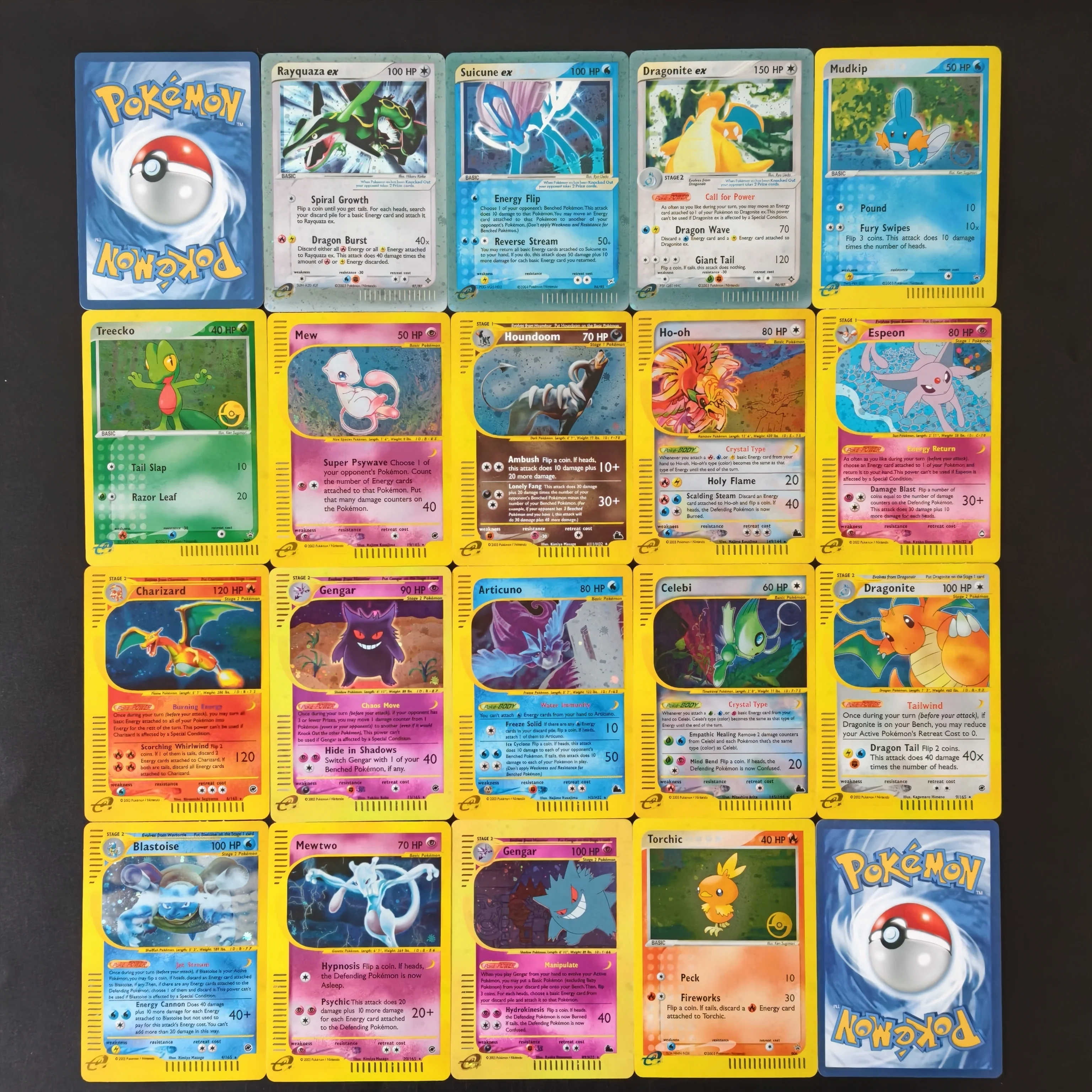 Vintage Pokemon Collectible - 18 шт./набор прокси-карт PTCG, винтажные английские
