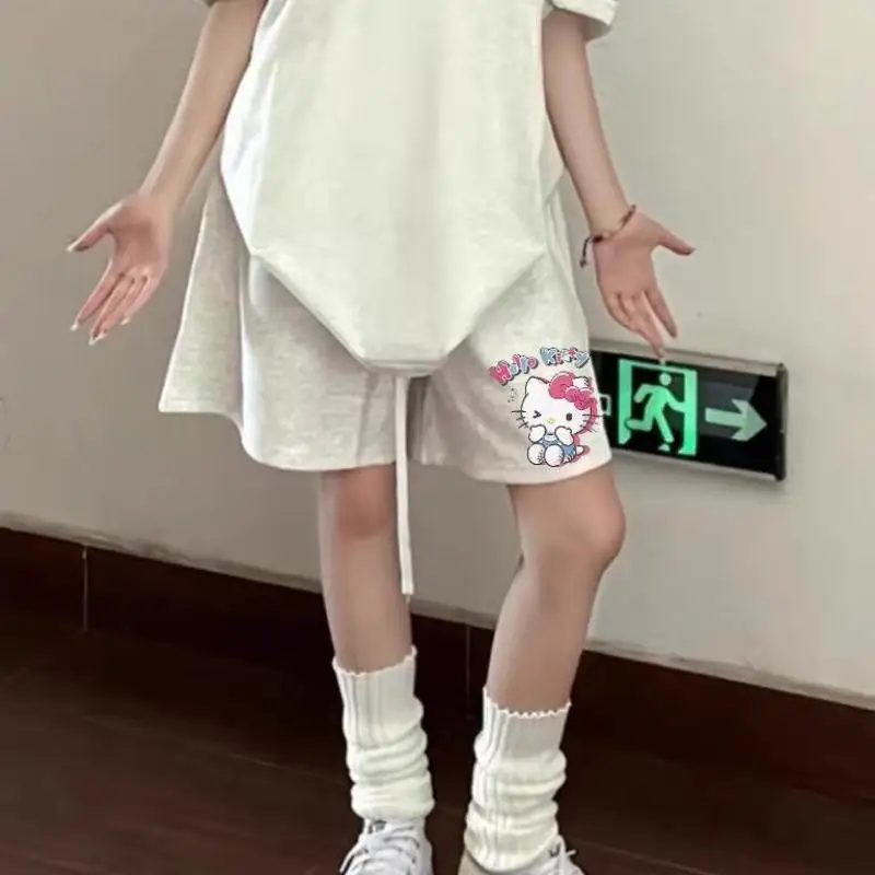 

Sanrio Cute Shorts Hello Kittys Kawaii New Style Summer Hot Sale Loose Crop Pants Casual Comfortable Breathable Sports Gifts