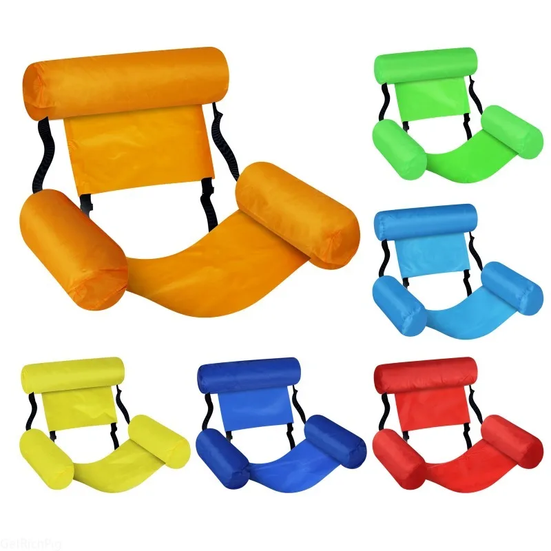 Hamaca Flotante Plegable, Tumbona Inflable para Piscina, Colchoneta Flotante, Cama Reclinable Flotante, Colchón de Aire para Piscina, Accesorios para Piscina