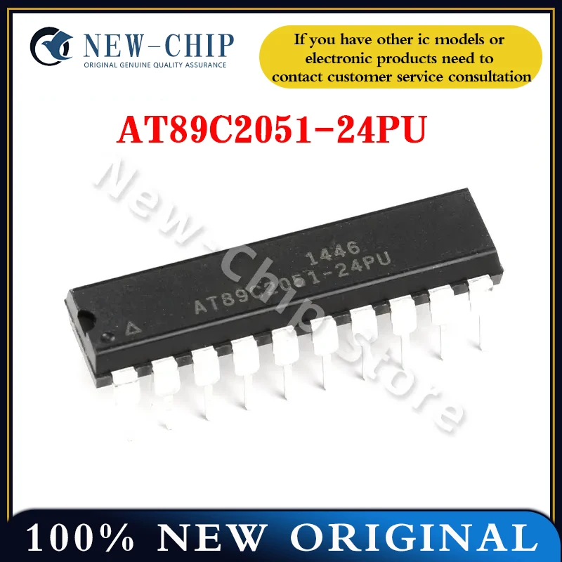 2PCS-50PCS/LOT  AT89C2051-24PU  DIP-20 8-bit microcontroller 8051 2K flash memory  New original  AT89C2051
