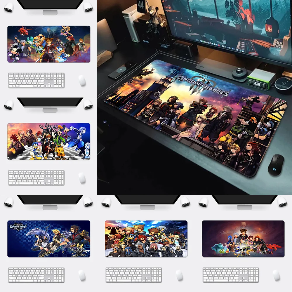 

Mousepad HD Printing Computer Gamers Locking Edge Non-slip Mouse Pad Games Kingdom Hearts XXL90x40cm Keyboard PC Desk Pad