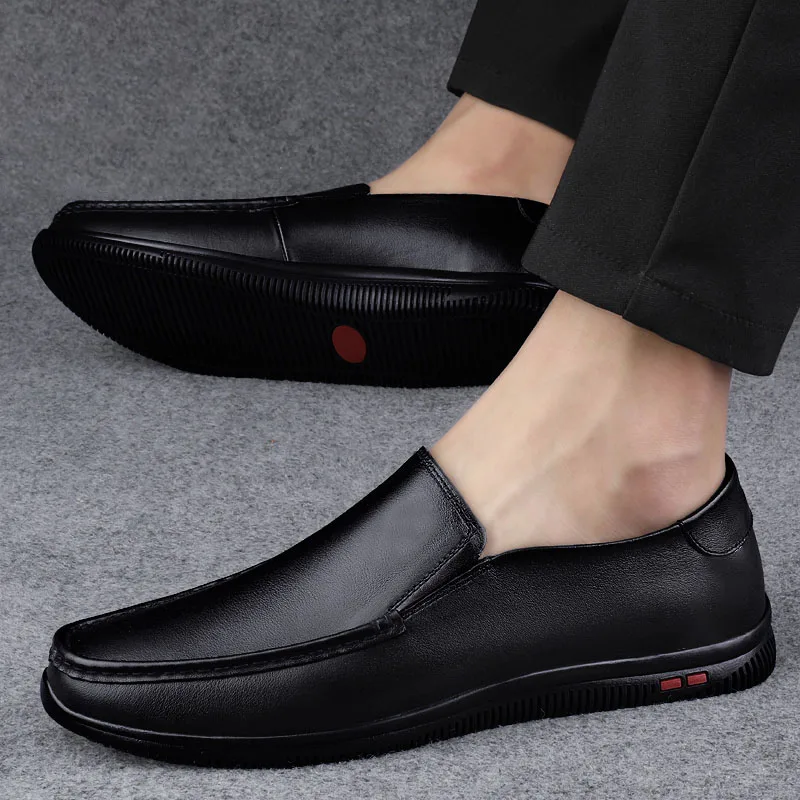 

Men's New Classic Business Social Office Dating Formal Party Leather Shoes Slip-on Soft Bottom Round Head Comfort Loafers Shoes